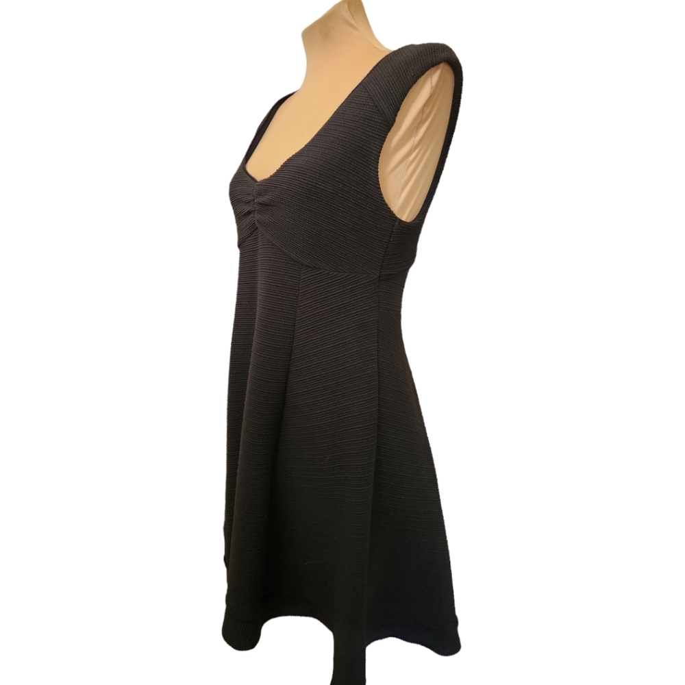 ANTHROPOLOGIE MAEVE Black Textured A-line Mini Dress - Size M - Picture 6 of 11